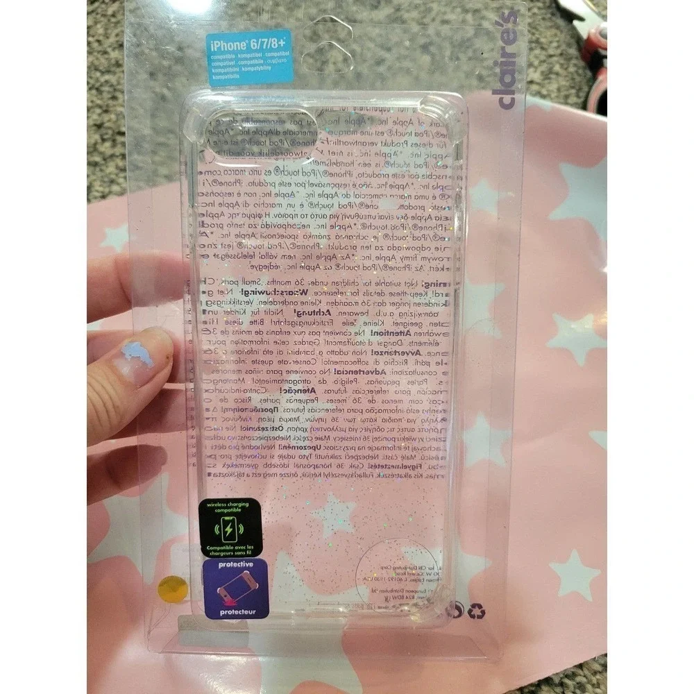 Clear Glitter Iphone 6/7/8+ case